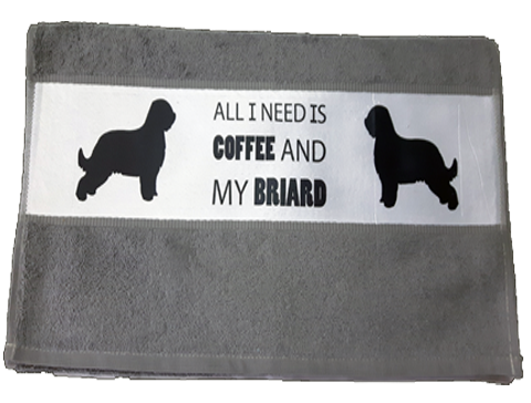 Handdoek bedrukt met afbeelding hond