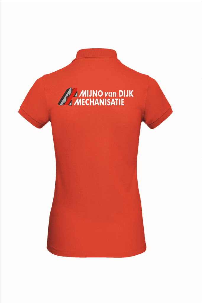 B&C inspire Poloshirt women bedrukt met div logo’s