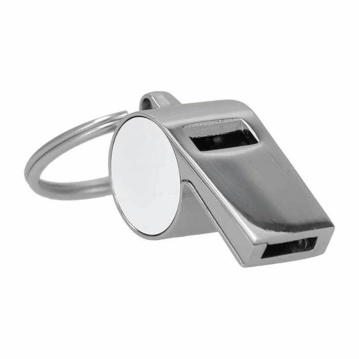 Sportief fluitje met sleutelring