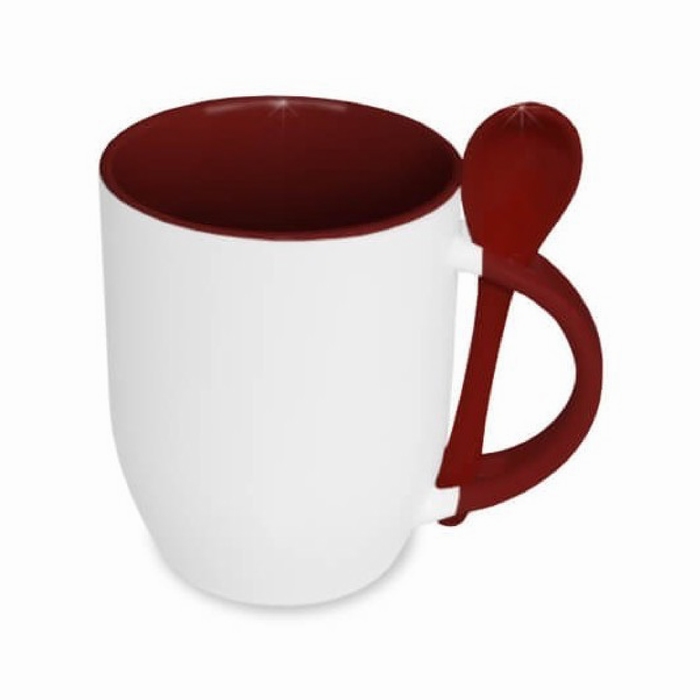 Mok bruin met lepeltje