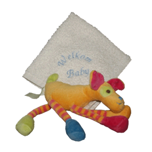 Rammelhondje + spuugdoekje