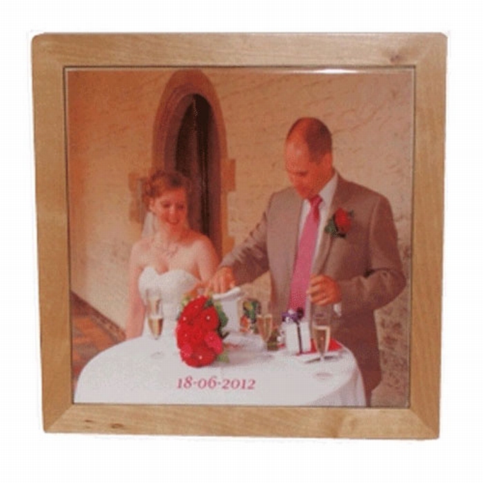 Huwelijks tegel 20 X 20 cm met lijst